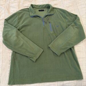 Southern Marsh FieldTec Quarter Zip Pullover Men’s Medium Green Fleece GUC